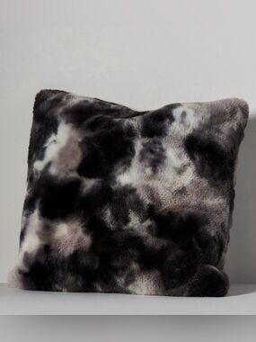 Anthropologie Luxe Sculpted Faux-Fur Pillow